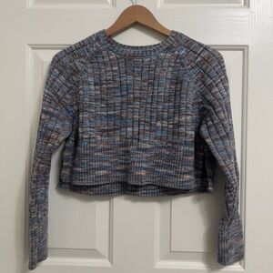 PacSun La Hearts Cropped Blue Women’s Loose Fit Sweater